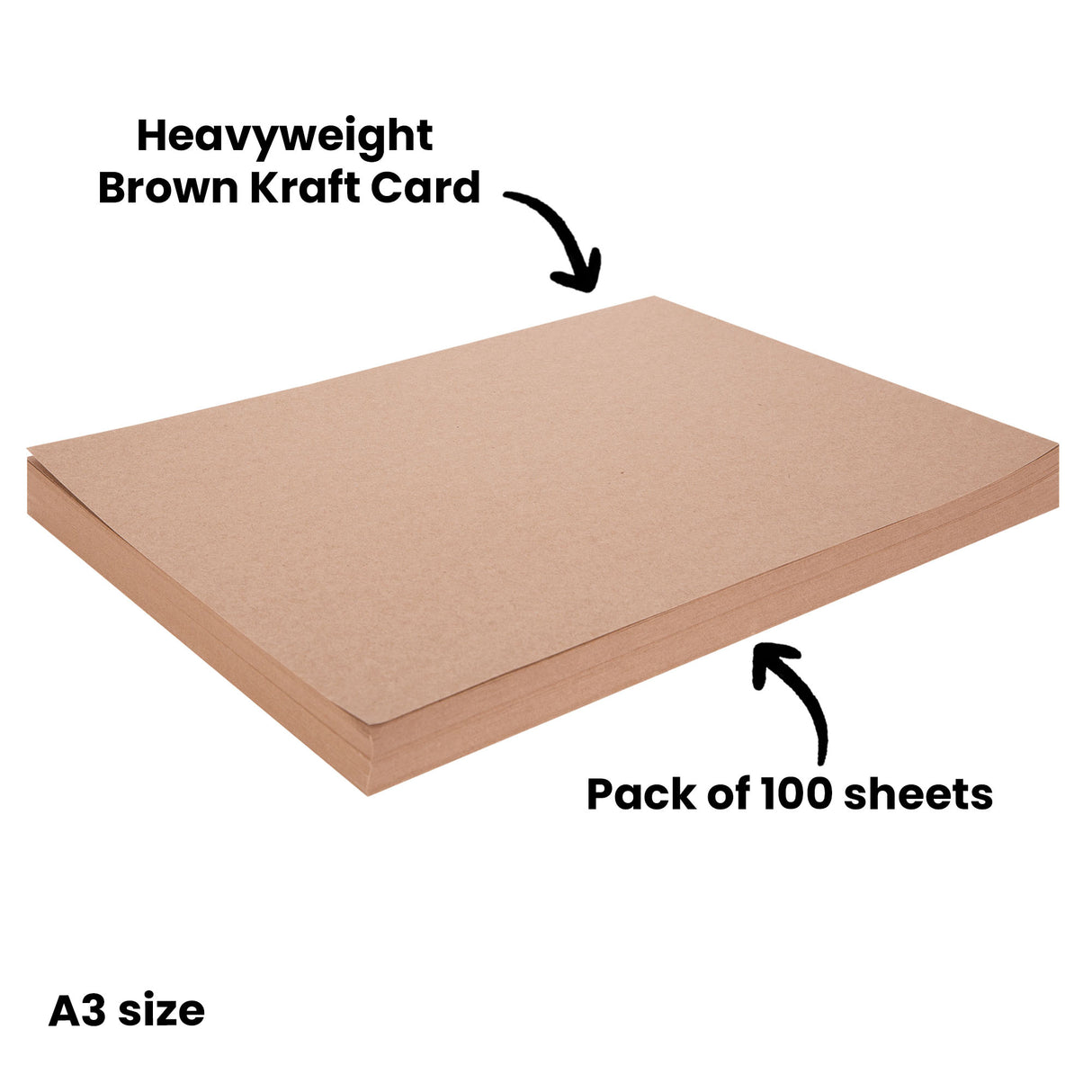 Brown Kraft Card 225gsm A3 - Zart