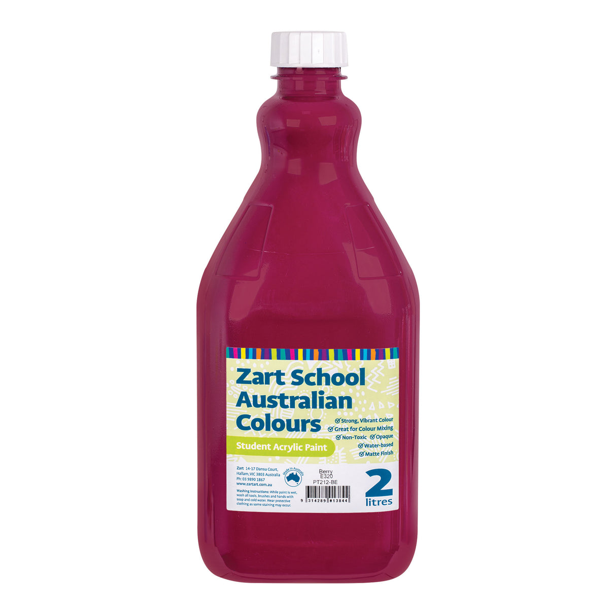 Zart School Australian Colours Acrylic Paint 2L - Zart