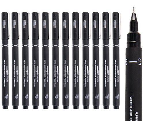 Uni Pin Fine Line Pen Pack of 12 - Zart