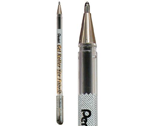 Fabric Gel Roller Pen Black - Zart