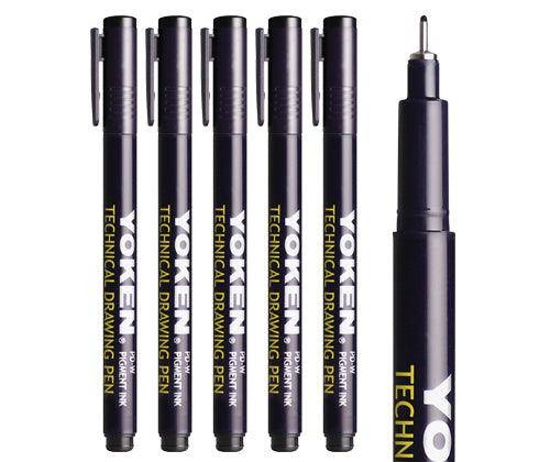 Technical Drawing Pen Assorted Pack of 5 - Zart
