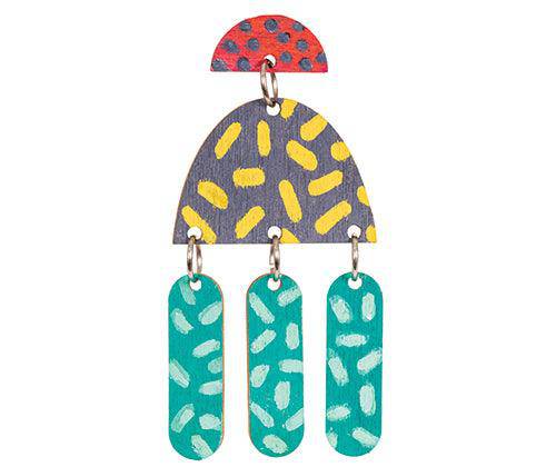 Wooden Earring Drop Pieces Pack of 90 - Zart