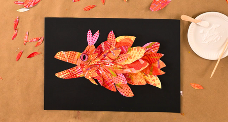 Gel Plate Creature Collage Inspired By Clare Youngs