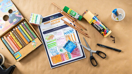 Mark Making and Colour Cube Worksheet