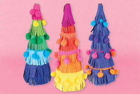 Fringed Christmas Trees - Zart Art