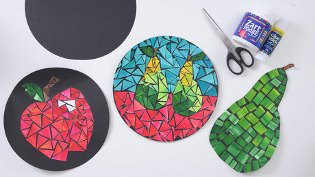 Painted Paper Mosaics Inspired By Roman Mosaics