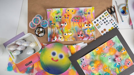 Family Spray Portrait Inspired By Jon Burgerman