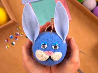 Dry Felted Bunny Face