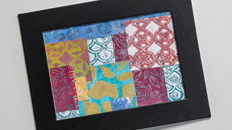 Textured Gel Plate Print Collage Inspired By Pablo Picasso