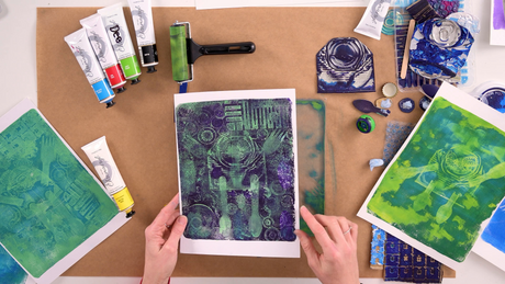 Gel Printing & Sustainability Inspired By Mr Junkie Project