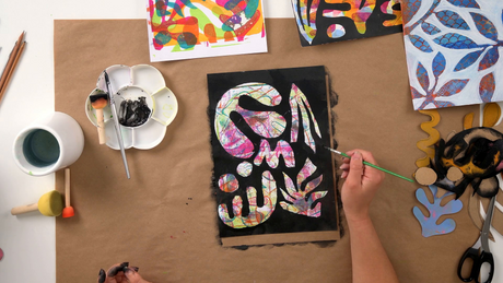 Reverse Painting inspired by Matisse