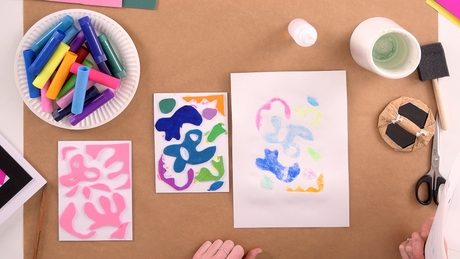 Craft Foam Prints inspired by Henry Matisse