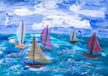 Seascape Painting Inspired By Raoul Dufy