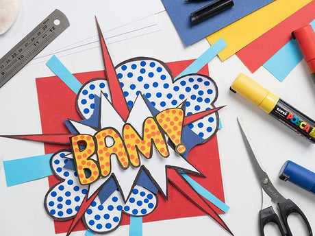 Comic Book Onomatopoeia Inspired by Pop Art | Paper Craft - Zart Art