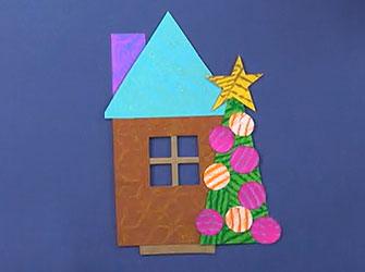 Textured Rubbing Plate Christmas House - Zart Art