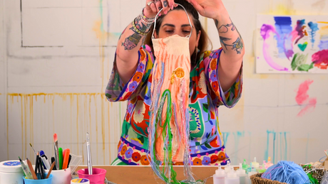 Mixed Media Tie Dye Sculpture Inspired By Louise Meuwissen and Maria Nepomuceno