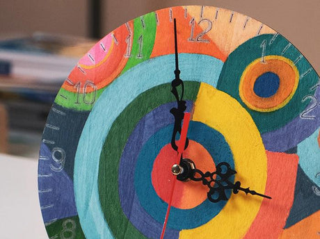 Orphism - Inspired DIY Wooden Clock Kit - Zart Art