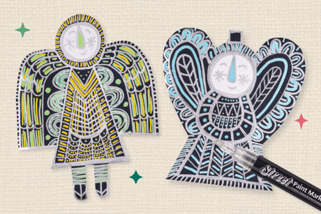 Patterned Metallic Angels - Zart Art