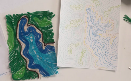 Aerial View Wool Drawing Inspired By Boxer Milner