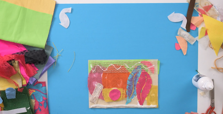 Threads and Textiles Collage Inspired By Anni Albers