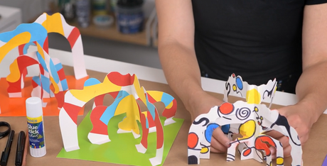 Paper Sculpture Inspired By Alexander Calder