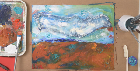 Textured Landscape Inspired By Abstract Expressionism