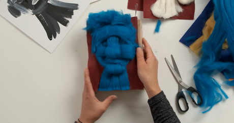 Dry Felted Portrait Inspired By Salman Khoshroo