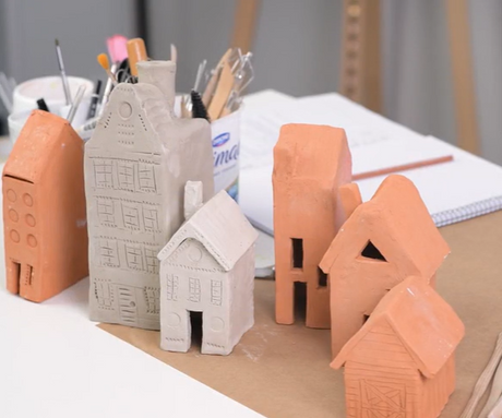 Ceramic Houses Inspired By KLM and Delft Blue