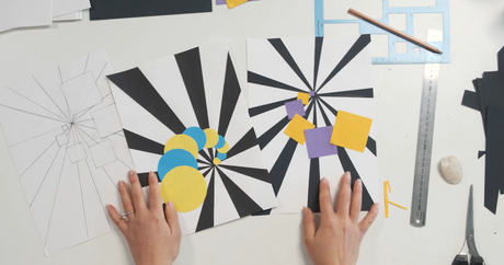 Collage Shapes Inspired By Op Art