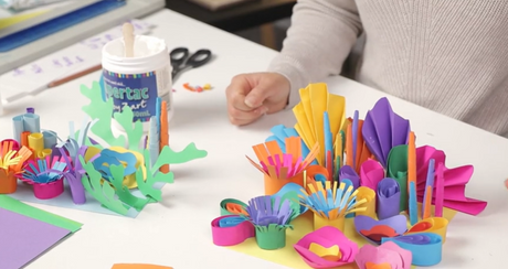 Paper constructed Coral Reef Inspired By Mlle Hipolyte