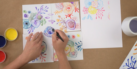 Dip Pen Seascape Inspired by Yellena James