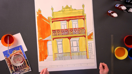 Victorian Terrace Urban Landscape Inspired By Christian Bonett