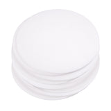 A stack of Zart Printing Foam Rounds, showing several circular white polystyrene discs layered together with softly rounded edges and a smooth, slightly textured surface. The rounds sit at a slight angle, revealing their consistent thickness and matte white colour throughout the stack.