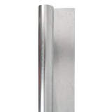 Aluminium Embossing Foil Roll displayed vertically, partially unrolled to reveal a smooth, reflective silver surface. The metallic sheet catches light with a soft sheen, showing subtle brushed texture. Clean white background highlights the flexible, thin foil material suitable for artmaking.