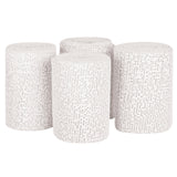 Four rolls of white plaster-impregnated cloth arranged upright against a plain background. The textured, perforated surface of the plaster cloth is clearly visible. No text annotations shown.