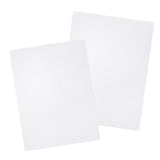 Two blank white canvas boards placed diagonally on a light background. The boards overlap slightly, showing the textured primed canvas surface and crisp square edges. The boards appear thin and lightweight with a firm backing.