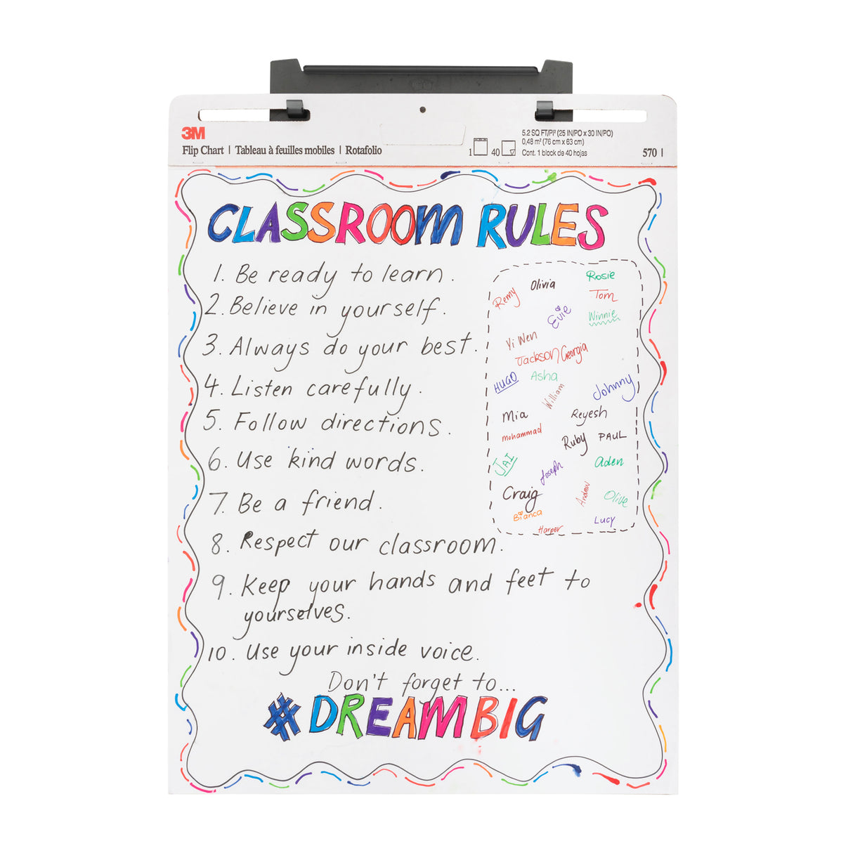 3M Flipchart Non Adhesive - Zart