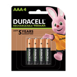 Duracell Rechargable Batteries AAA Pack of 4 - Zart