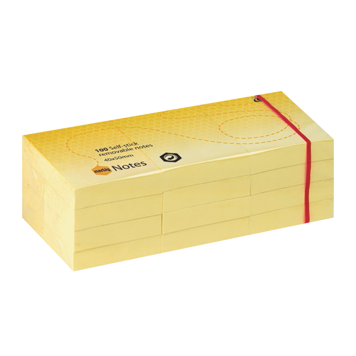 Marbig Sticky Notes 40 x 50mm Yellow Pack of 12 - Zart