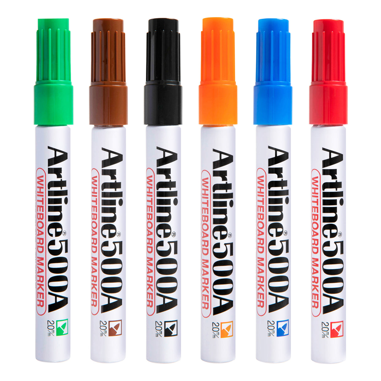 Artline 500A Whiteboard Markers Assorted Pack of 6 - Zart