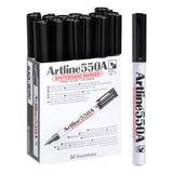 Artline 550A Whiteboard Marker Black Pack of 12 - Zart