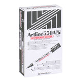 Artline 550A Whiteboard Marker Black Pack of 12 - Zart