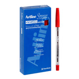 Artline Smoove 8210 Ballpoint Pen Medium Red Pack of 12 - Zart