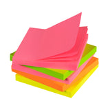 Marbig Sticky Notes Brilliant 75x75mm  80 sheets Asst Colours Pack of 5 pads - Zart