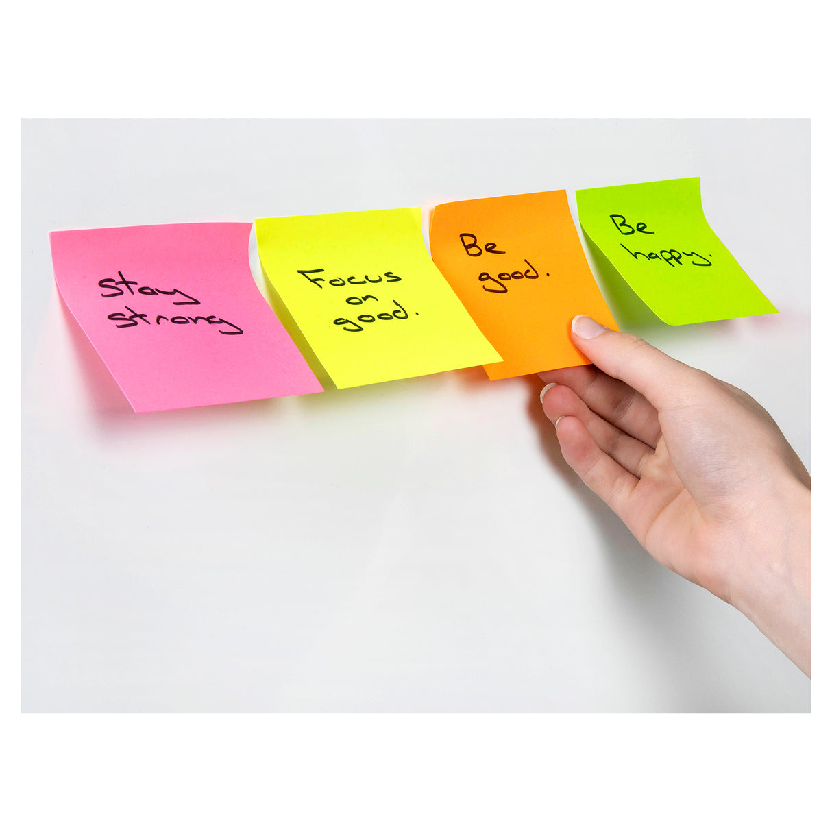 Marbig Sticky Notes Brilliant 75x75mm  80 sheets Asst Colours Pack of 5 pads - Zart