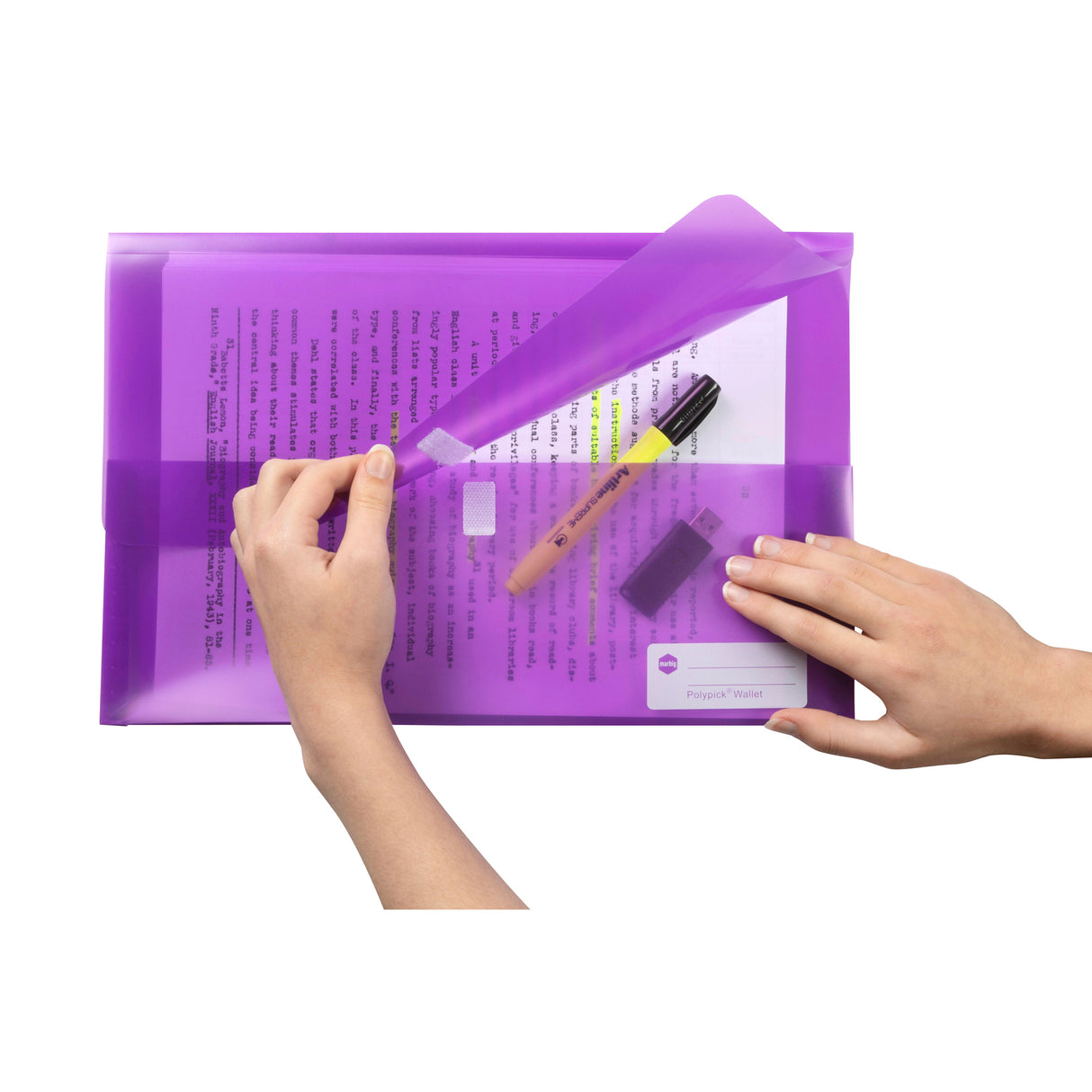 Marbig Polypick Document Wallet Foolscap - Zart