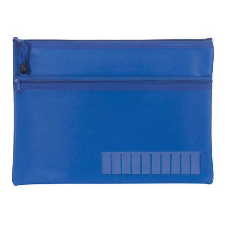 Pencil Case with Name Jumbo Two Zip (325mm X 180mm) Asst Colours - Zart