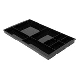 Esselte Nouveau Drawer Tidy Tray (365 x 195 x 27 mm) Black 8 compartment - Zart