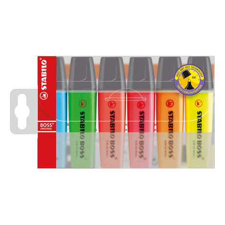 Stabilo Boss Highlighter Asst Colours Pack of  6 - Zart