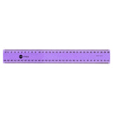 Marbig Plastic Ruler 30cm Metric Asst Fluroscent Colours - Zart